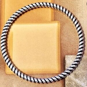 Rare Silpada Sterling Silver Twisted Bangle Bracelet
